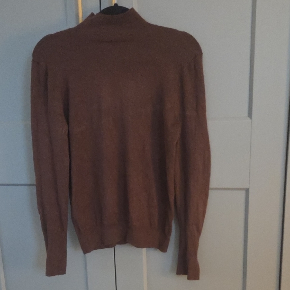 Zara Women's Chocolate Brown Turtleneck Sweater